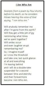 I Am Who Am Poem by Paul McNeil