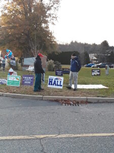 Conversation with a Trump Supporter on Election Day. Jack (left) Brayton (right)